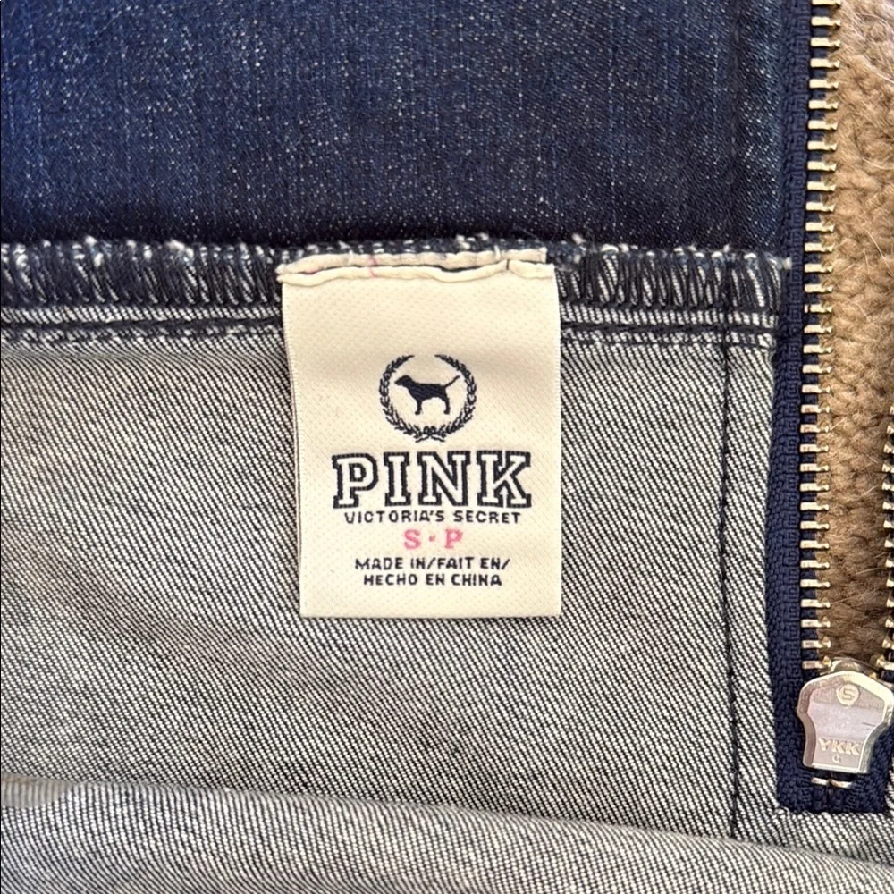 PINK VS- Stretchy Denim Pencil Mini Skirt Y2K